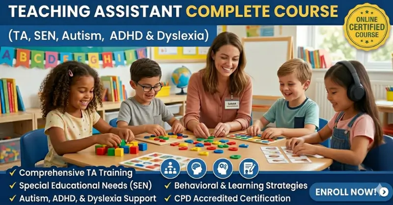 Teaching Assistant Complete Course (TA, SEN, Autism, ADHD & Dyslexia)