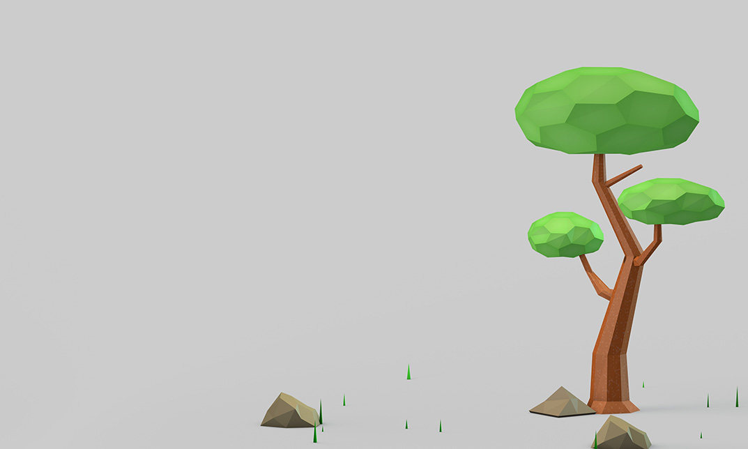 Low Poly Tree in Cinema 4D