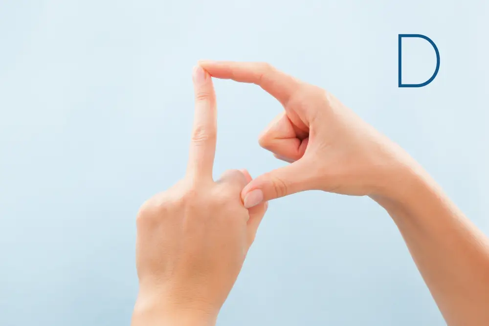 D in sign language