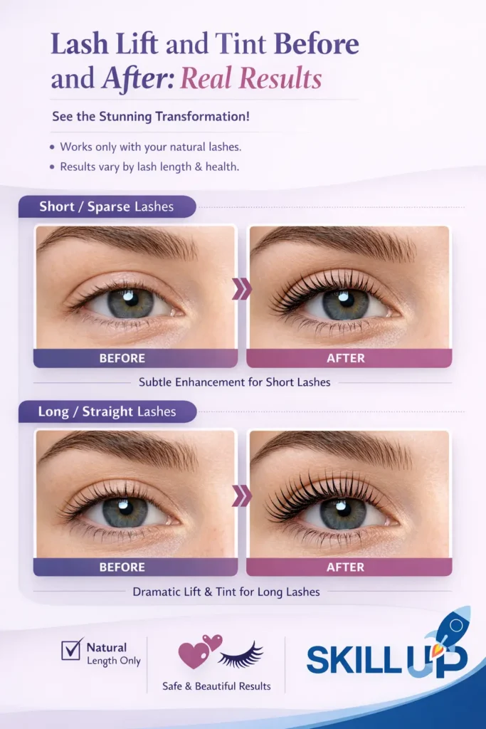 Lash Lift and Tint Before and After Real Results