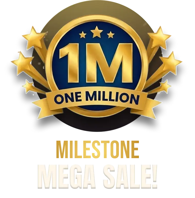 1M Milestone Mega Sale Badge