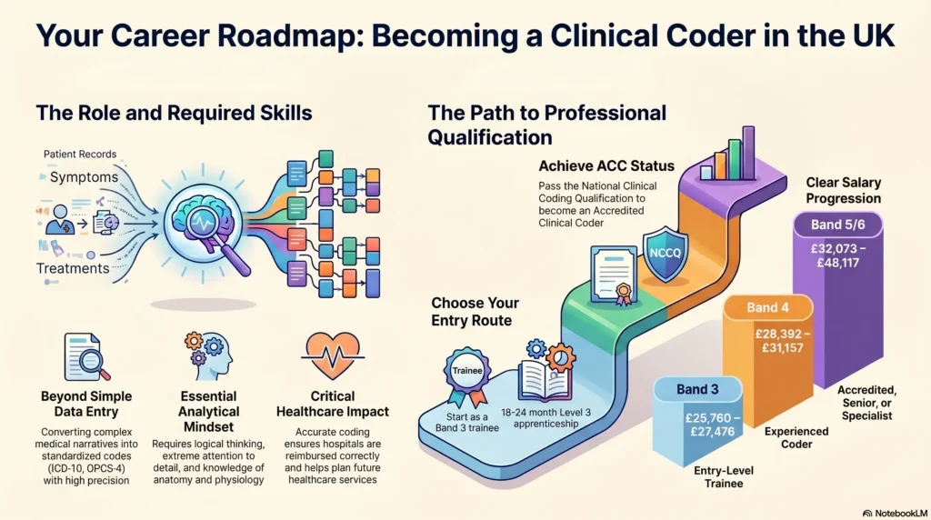 How to Become a Clinical Coder Infograph