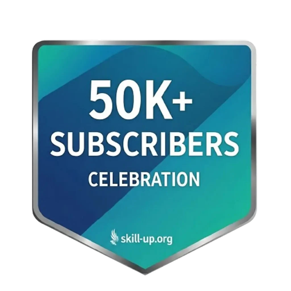 Skill Up 50K+ Celebration Badge Hero